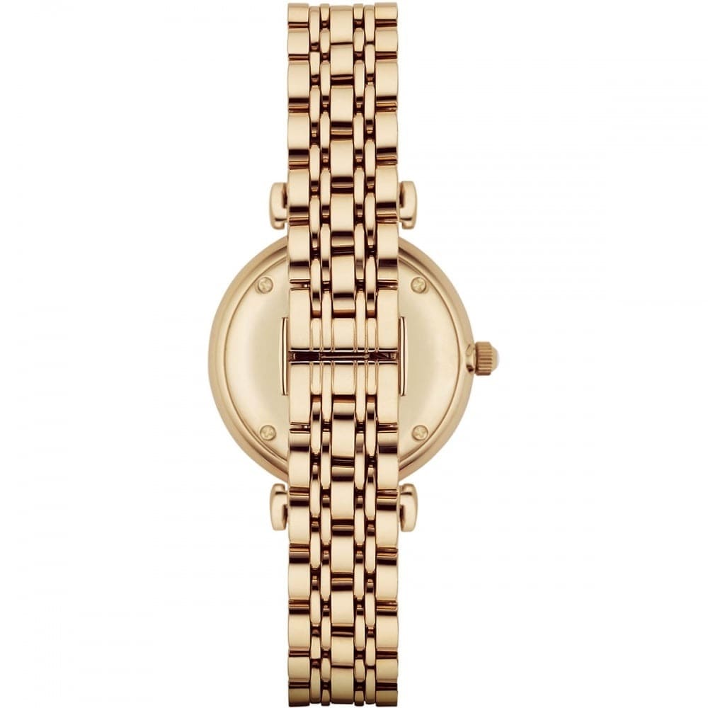 Emporio Armani AR1907 Women’s Mother of Pearl Dial Gold Stainless Steel Gianni T-Bar Watch