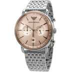 Emporio Armani AR11239 Men’s Champagne Dial Stainless Steel Aviator Watch