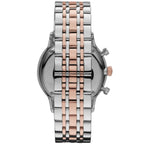 Emporio Armani AR0399 Men’s Silver Dial Two-Tone Stainless Steel Gianni Chronograph Watch