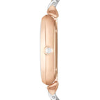 Emporio Armani AR1683 Women’s Mother of Pearl Dial Two-Tone Stainless Steel Gianni T-Bar Watch