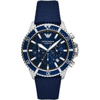 Emporio Armani AR11588 Men’s Blue Dial Fabric Strap Diver Chronograph Watch