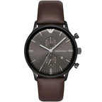 Emporio Armani AR1932 Men’s Grey Dial Brown Leather Chronograph Watch