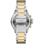 Emporio Armani World Explorer AR11680 Men's Solar Chronograph Black Dial Two-Tone Luxury Watch
