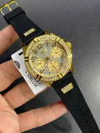 Guess Lady Frontier W1160L1 Gold & Black Rubber Watch