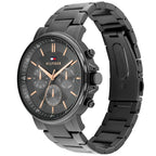 Tommy Hilfiger  1710711 Men’s Multi-Function Watch – Gunmetal Dial & Gunmetal Stainless-Steel Bracelet with Rose-Gold Accents