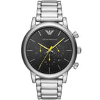 Emporio Armani AR11324 Men’s Black Dial Silver Stainless Steel Chronograph Watch
