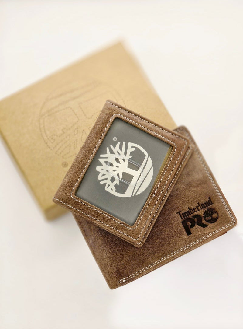 TL Brown Leather Wallet For Men 97#