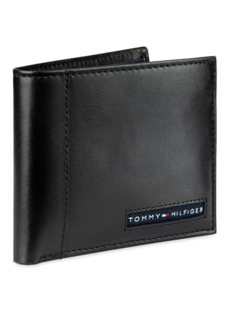 TH Black Leather Bifold Wallet For Men 6#
