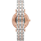 Emporio Armani AR11293 Women’s Crystal Dial Two-Tone Silver Rose Gold Stainless Steel Gianni T-Bar Watch