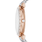 Emporio Armani AR11293 Women’s Crystal Dial Two-Tone Silver Rose Gold Stainless Steel Gianni T-Bar Watch