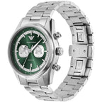 Emporio Armani Racer AR11637 Silver-Tone Green Dial Metal Men's Watch