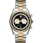 Emporio Armani Racer AR11678 Two-Tone Black Dial Metal Men's Watch