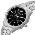 Emporio Armani Dario AR11691 Chronograph Black Dial Silver Stainless Steel Men's Watch