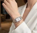 Emporio Armani AR11519 Rectangular Two-Tone Diamond Watch