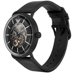 Emporio Armani Aviator AR60028 Meccanico Automatic Black Leather Watch