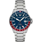 Emporio Armani Diver AR11590 GMT Pepsi Bezel Blue Dial Watch
