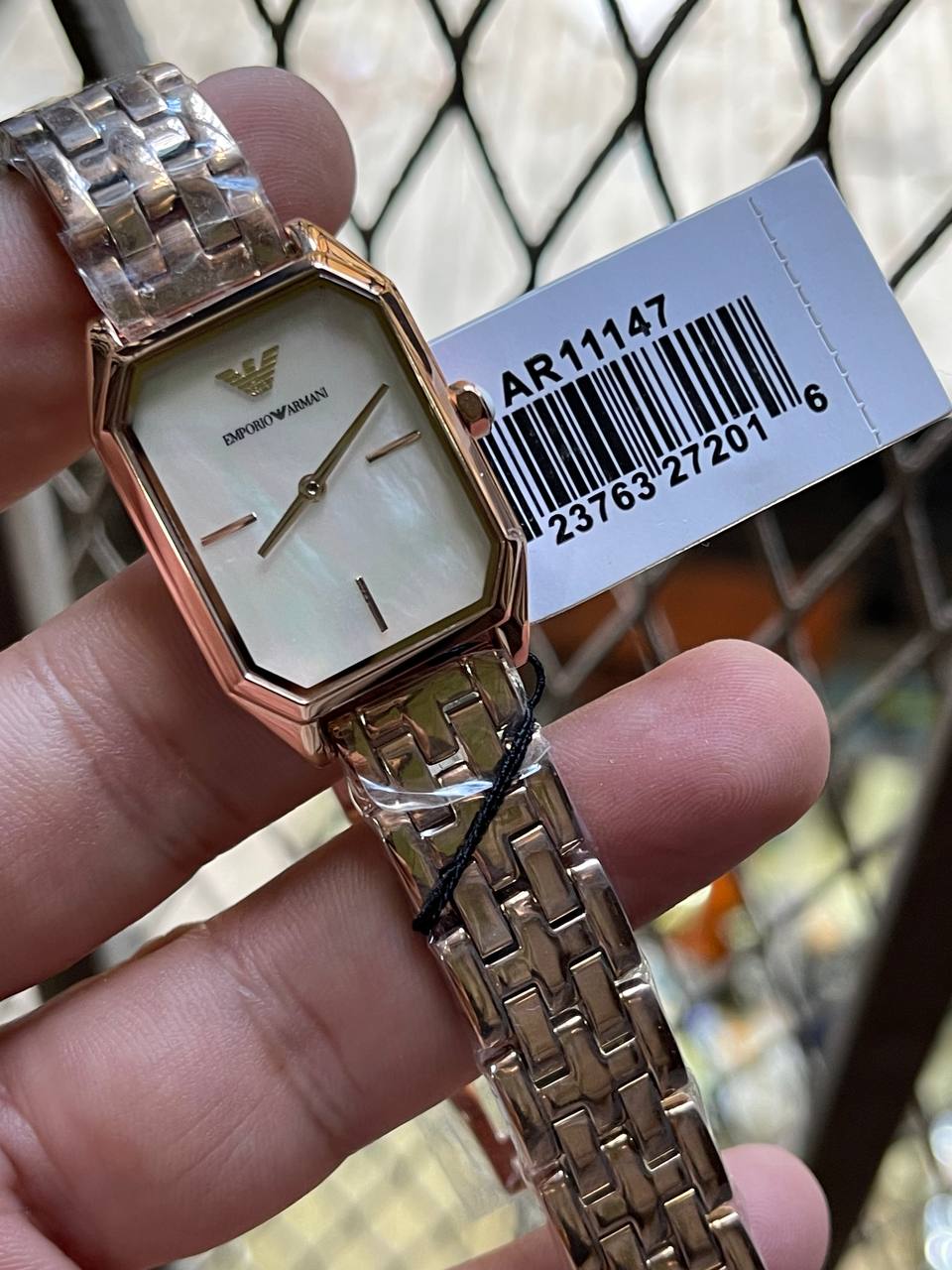 Emporio Armani Gioia AR11147 Rose Gold Mother of Pearl Square Watch