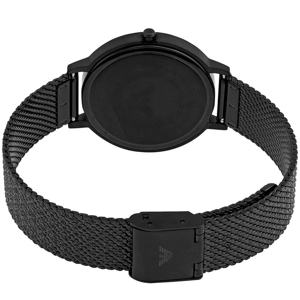 Emporio Armani Kappa AR11252 Black Mesh Strap Crystal Watch