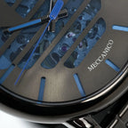 Emporio Armani Luigi AR60029 Meccanico Skeleton Gunmetal & Blue Watch
