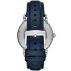 Emporio Armani Luigi AR60030 Meccanico Automatic Skeleton Blue Leather Watch
