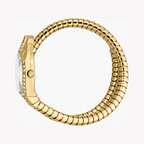Just Cavalli Ornato Snake Women's Watch – Gold Case & Bracelet with Silver Dial (JC1L303M0025)