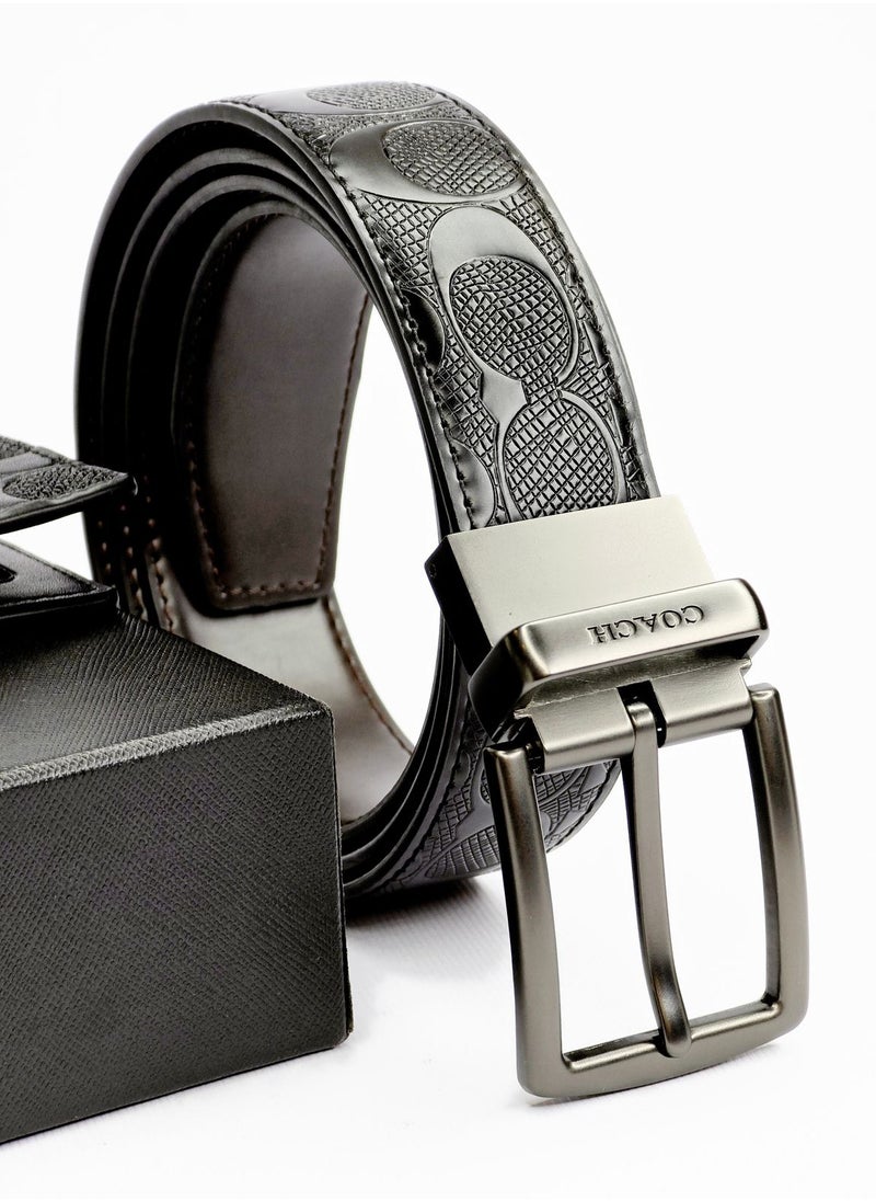 Coach Signature Wallet & Reversible Belt Set For Men 23