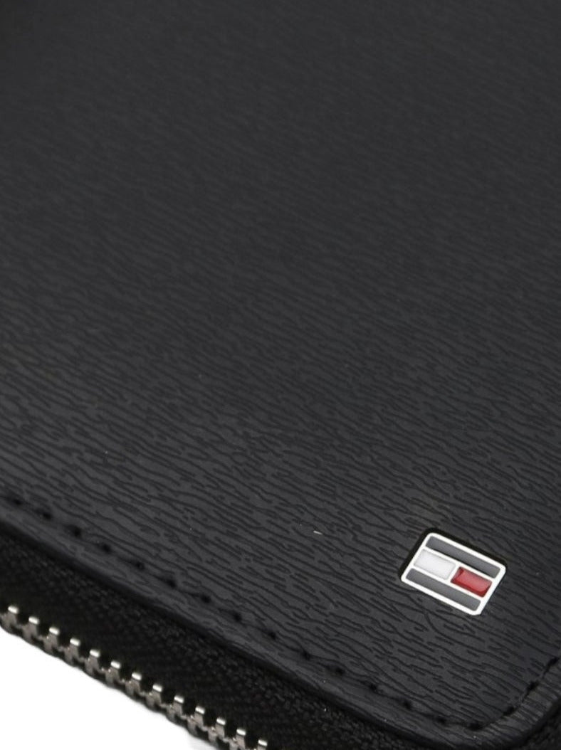 TH Long Black Leather Wallet For Men 50#