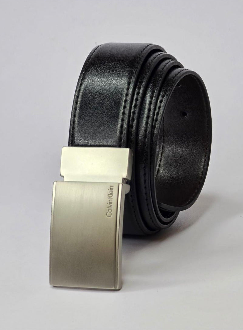 CK Black Leather Wallet-Belt Set For Men 12#