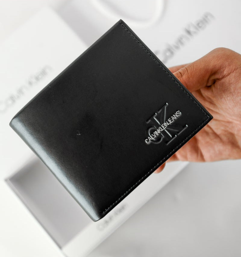 CK Black Leather Wallet-Belt Set For Men 11#