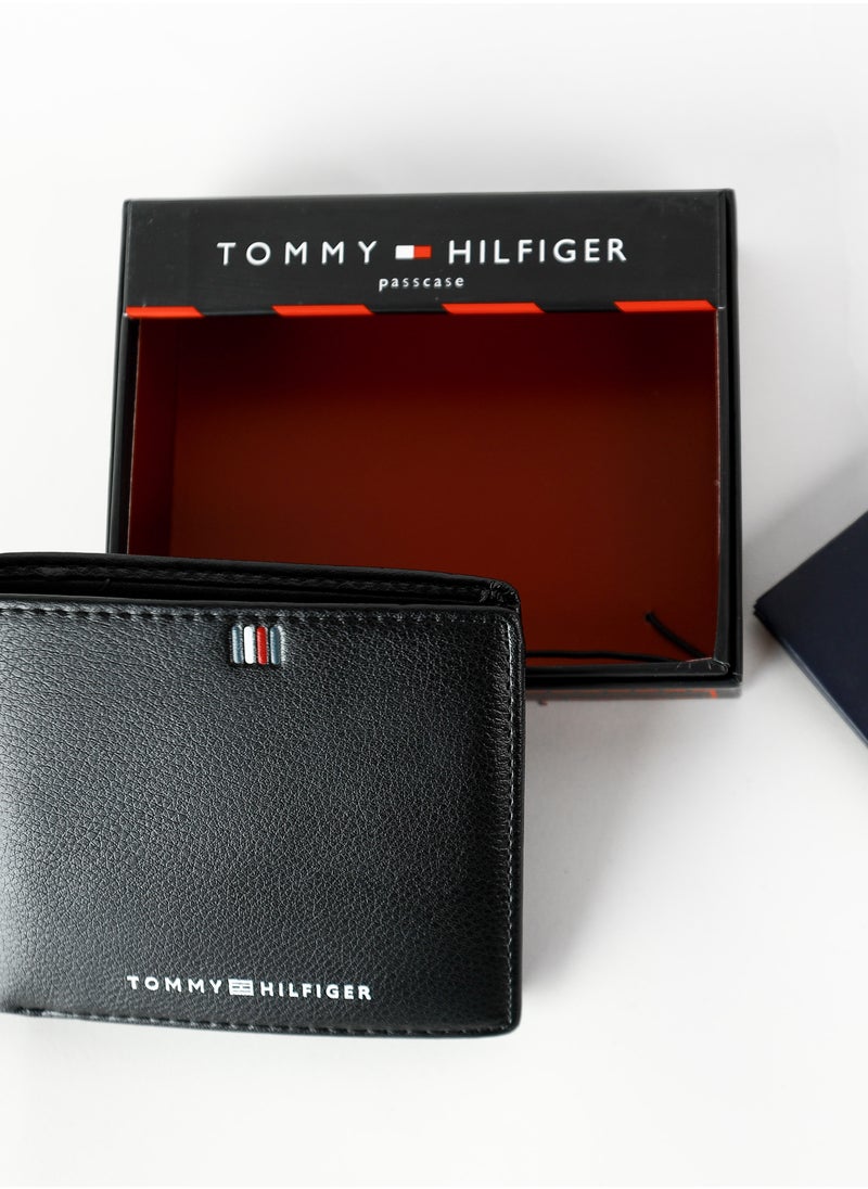TH Black Leather Wallet For Men 1#