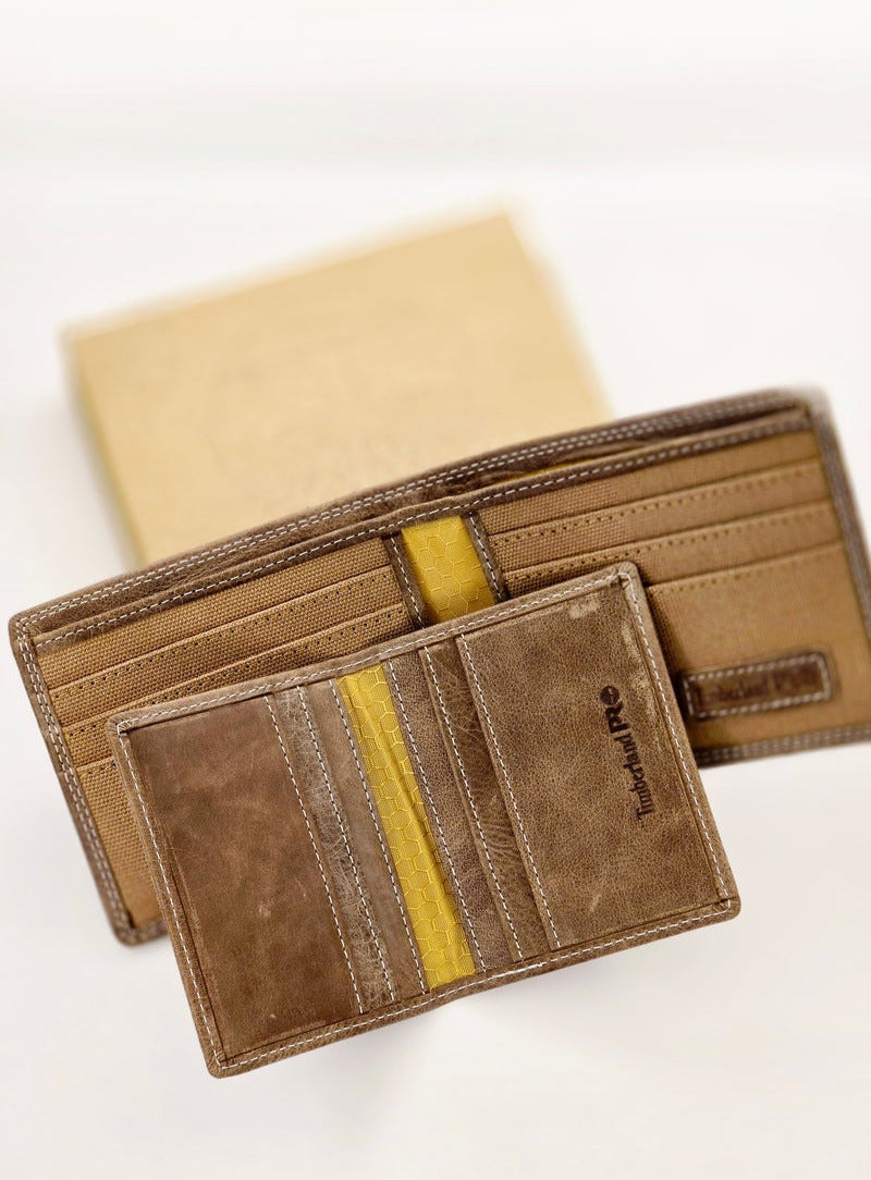 TL Brown Leather Wallet For Men 97#