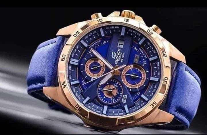 Casio Edifice Men’s Watch EFR-556PC-2AV | Sporty Chronograph with Rose Gold Detailing