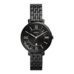 Fossil Jacqueline ES3614 Three-Hand Black Stainless Steel Women's Watch