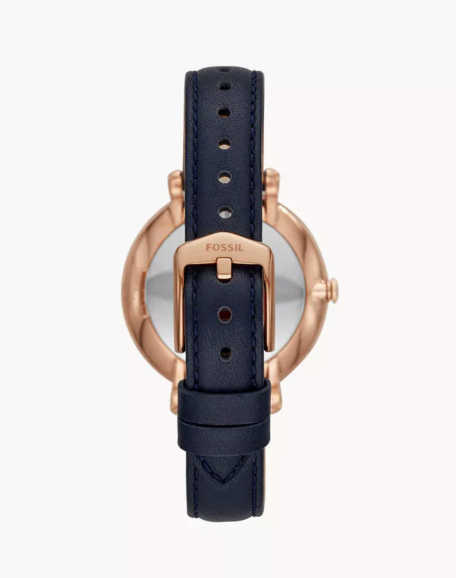 Fossil Carlie Mini ES4673 Floral Navy Leather Watch