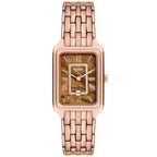 Fossil Raquel ES5323 Three-Hand Brown Mother of Pearl Rose Gold-Tone Stainless Steel Women's Watch