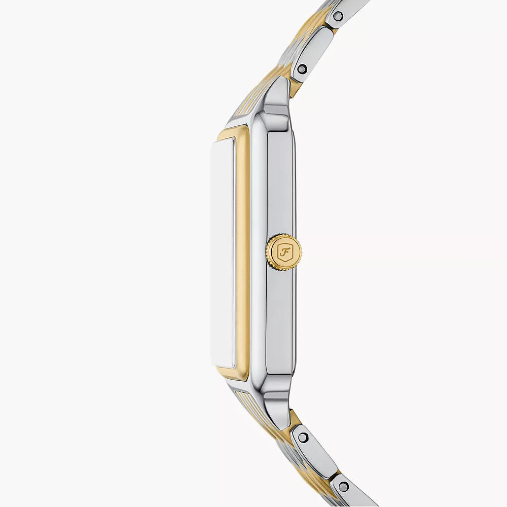 Fossil Raquel ES5399 Sun & Moon Mother of Pearl Two-Tone Stainless Steel Women's Watch