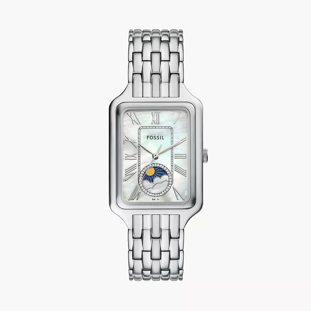 Fossil Raquel ES5400 Sun & Moon Mother of Pearl Silver-Tone Stainless Steel Women's Watch