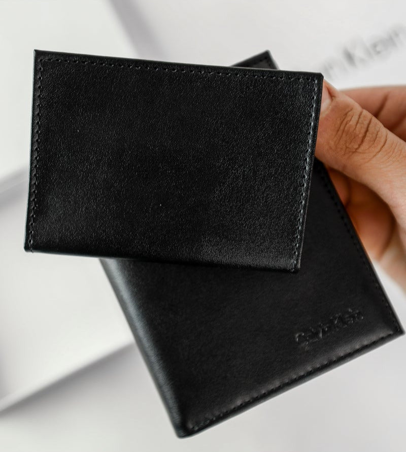 CK Black Leather Wallet-Keychain Set For Men 5#