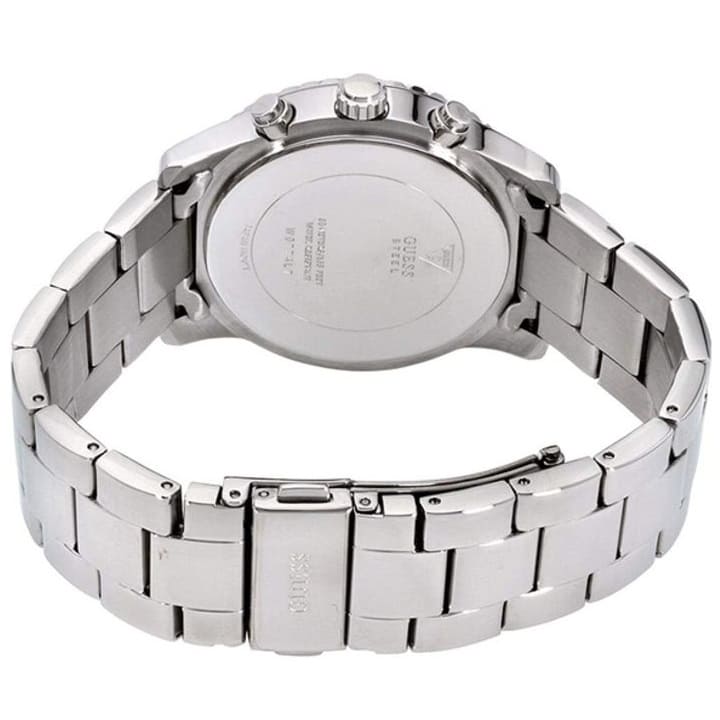 Guess Confetti W0774L7 Silver Tone Red Gradient Glitter Dial Watch