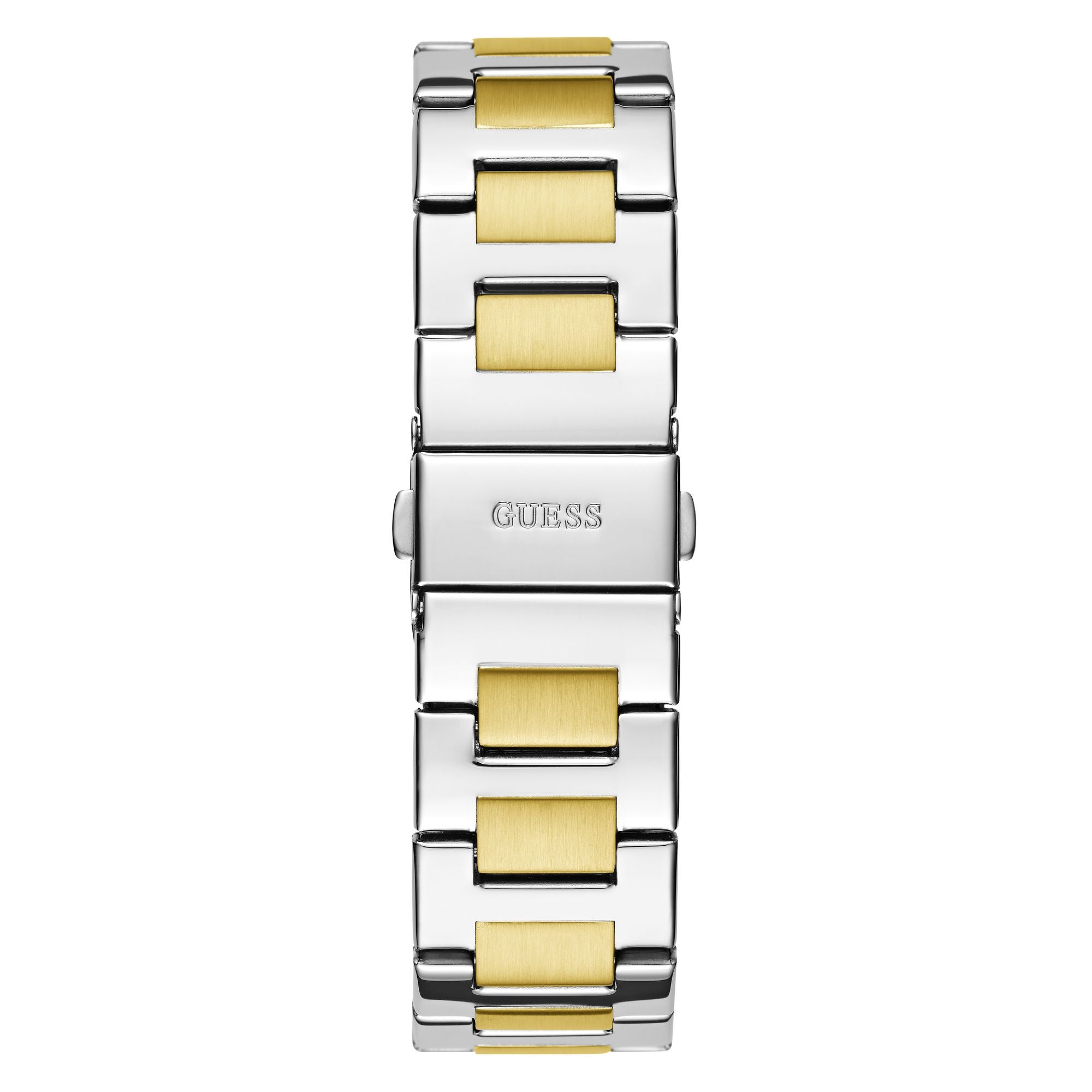 Guess Equality GW0769L3 Two-Tone Silver Gold Coin-Edge Ladies Watch