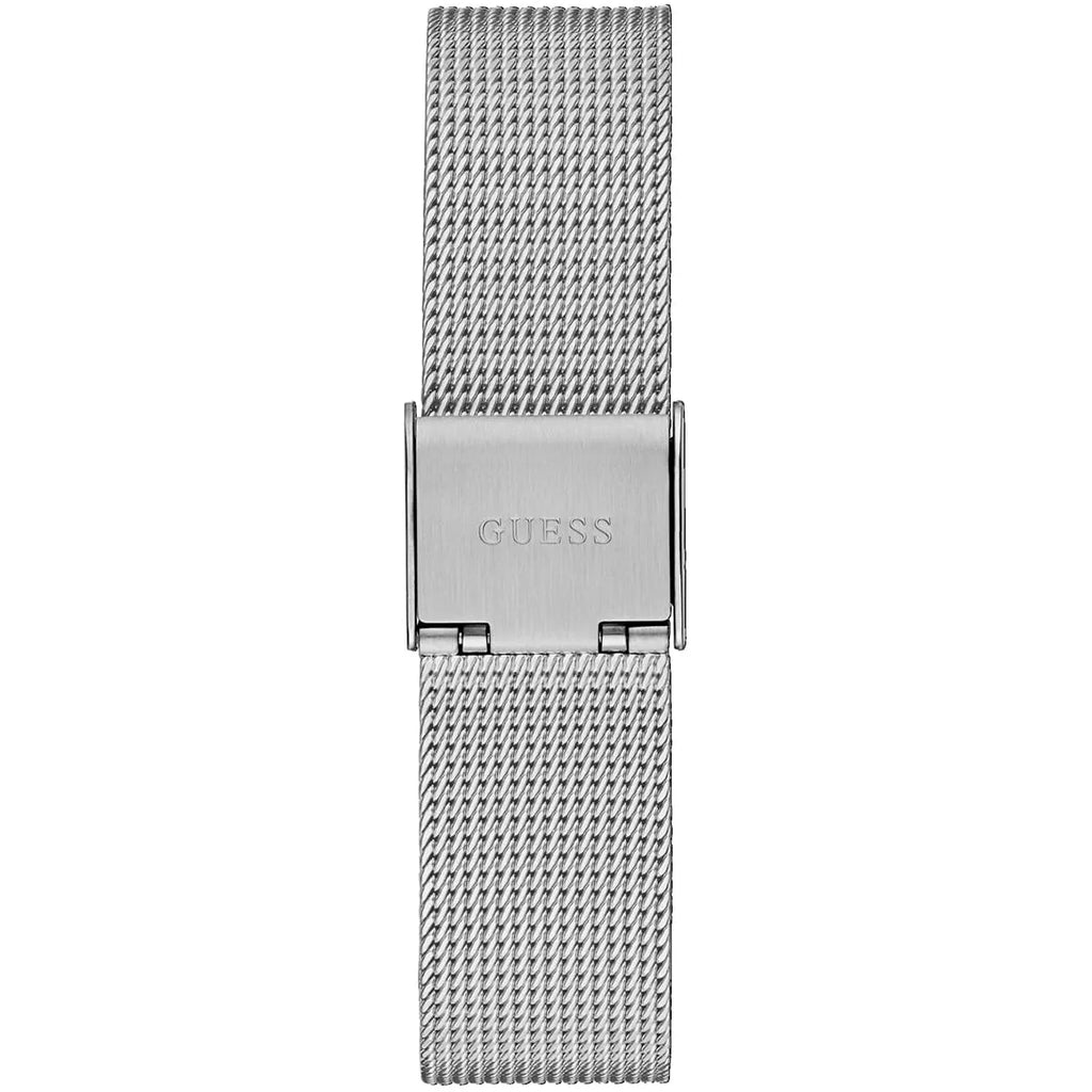Guess Fame GW0508L1 Silver Tone Triangle Case Mesh Bracelet Watch