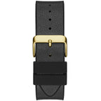 Guess Phoenix GW0386G3 Gold-Tone Case Black Minimalist Dial Leather Strap Men's Watch