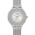 Guess Dress GW0402L1 Silver Mesh Crystal Ladies Watch
