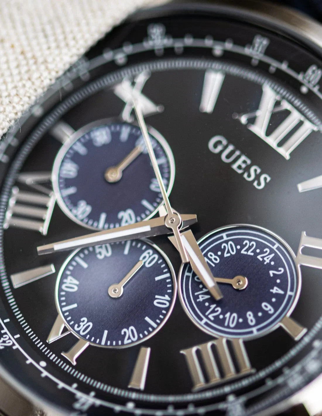 Guess Horizon W0379G2 Black Ion-Plated Chronograph Look Watch