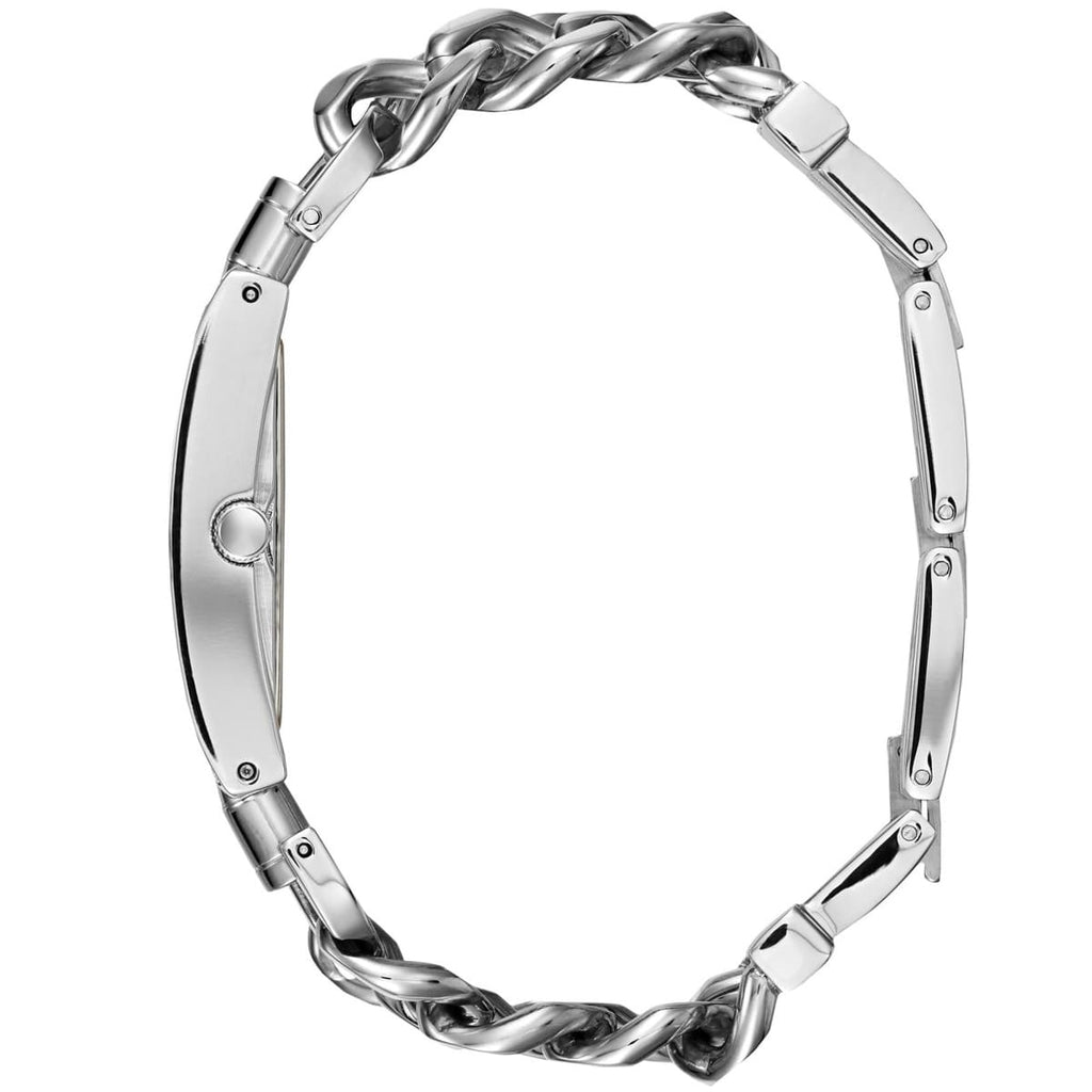 Guess Mod Heavy Metal W1117L1 Silver Tone Chain Bracelet Rectangular Watch