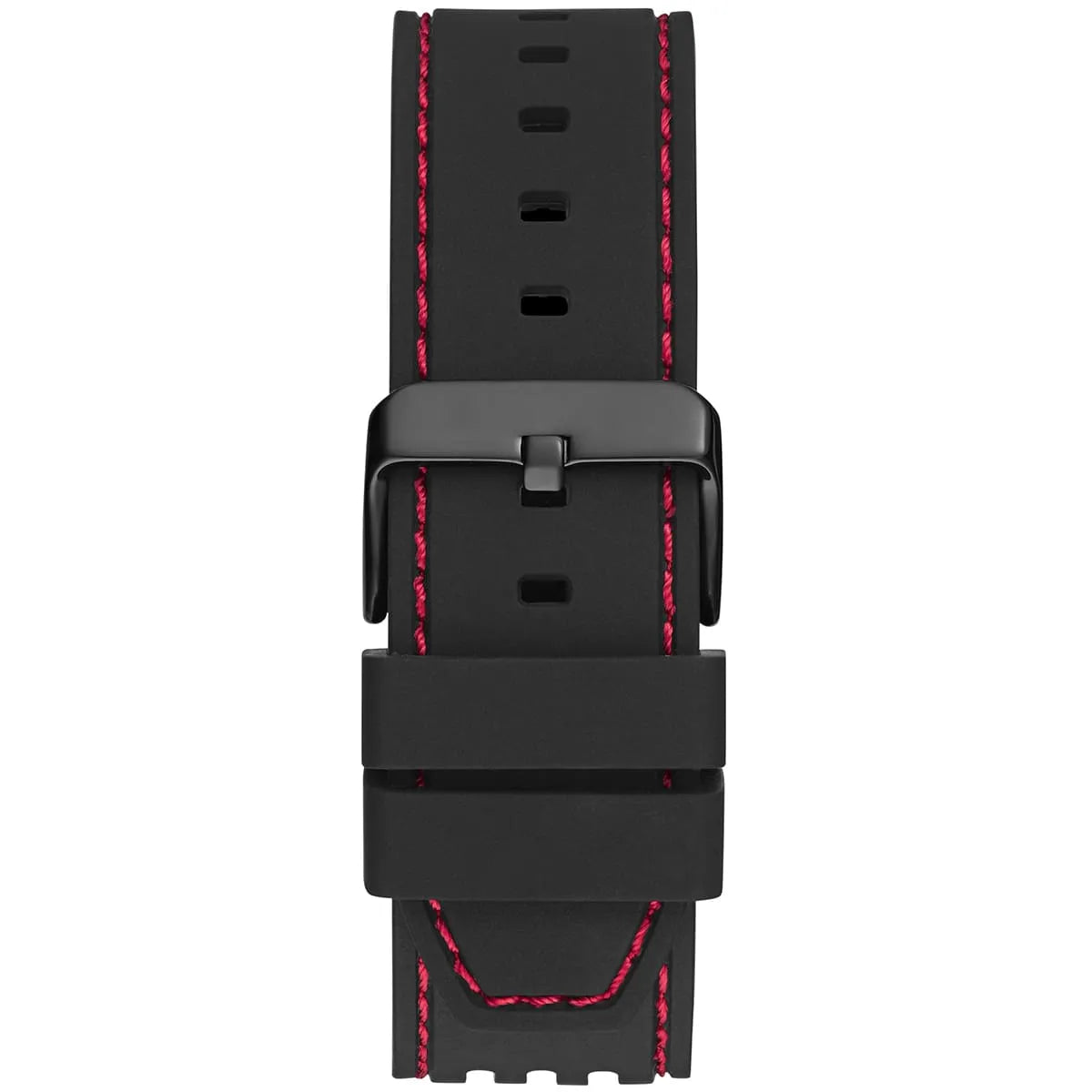 Guess Phoenix GW0499G4 Red Transparent Case Black Silicone Multifunction Watch