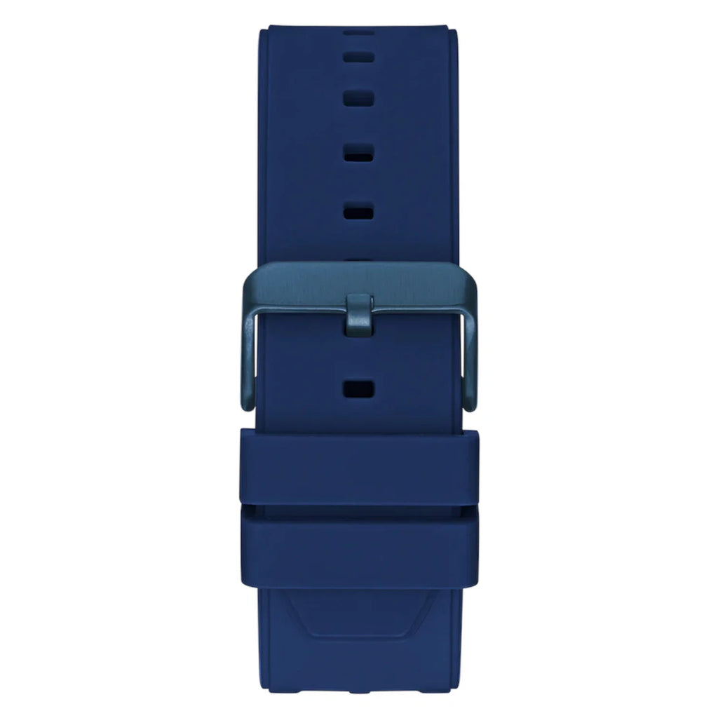 Guess Treasure GW0443G1 Blue Tone Skeleton Dial Blue Rubber Watch
