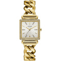 Guess Vanity W1030L2 Gold Tone Square Case Crystal Bezel Ladies Watch