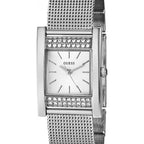 Guess W0127L1 Nouveau Silver Rectangular Case Crystal Mesh Women's Watch