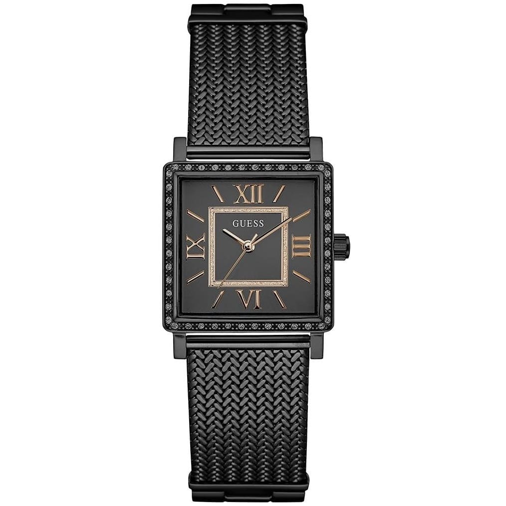 Guess Highline W0826L4 Black Mesh Square Crystal Ladies Watch